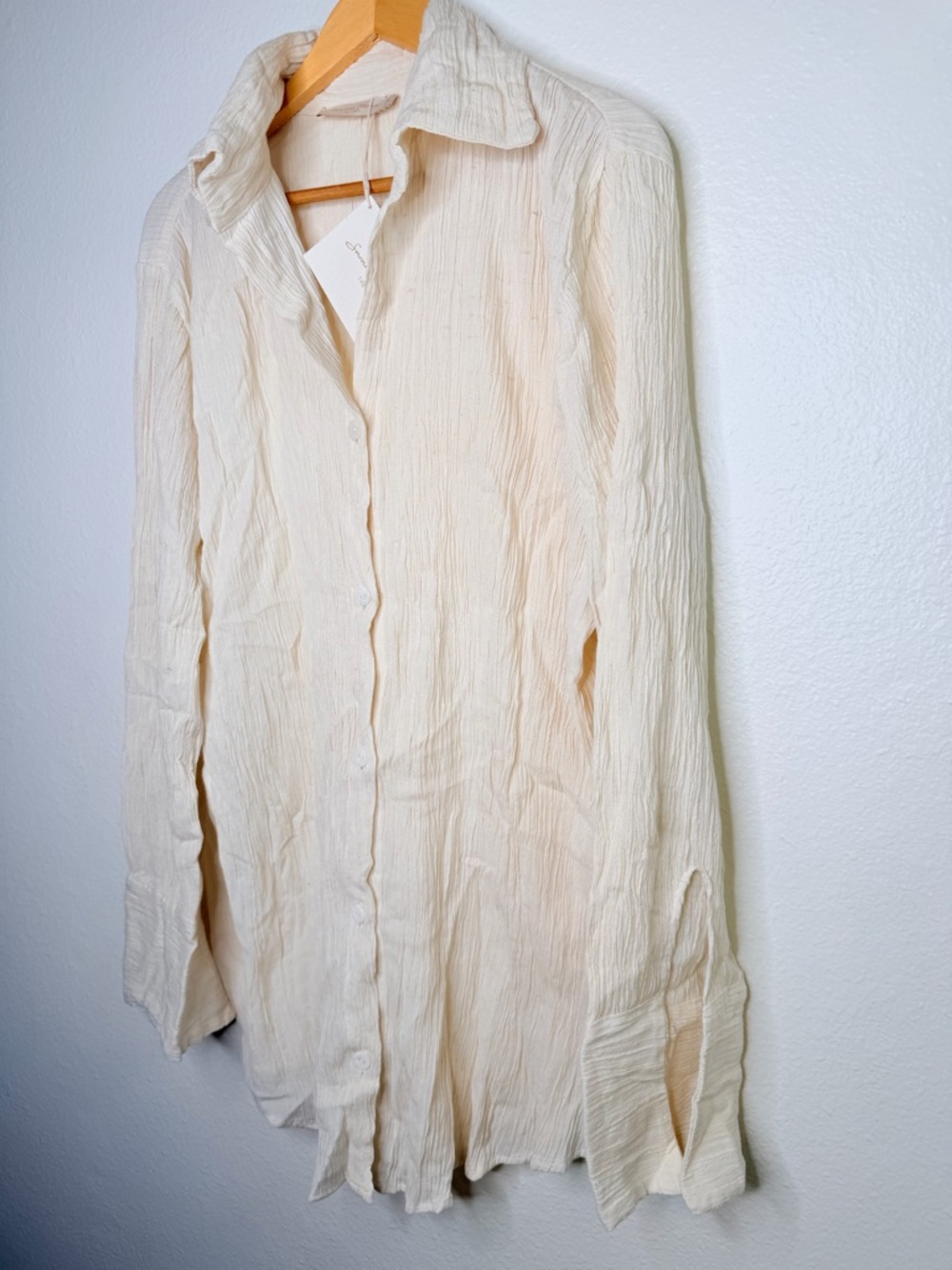 NWT ✨ SAVANNAH MORROW X REVOLVE ‘Ocean’ Organic Cotton Oversized Shirt/Dress MD - Picture 5 of 9